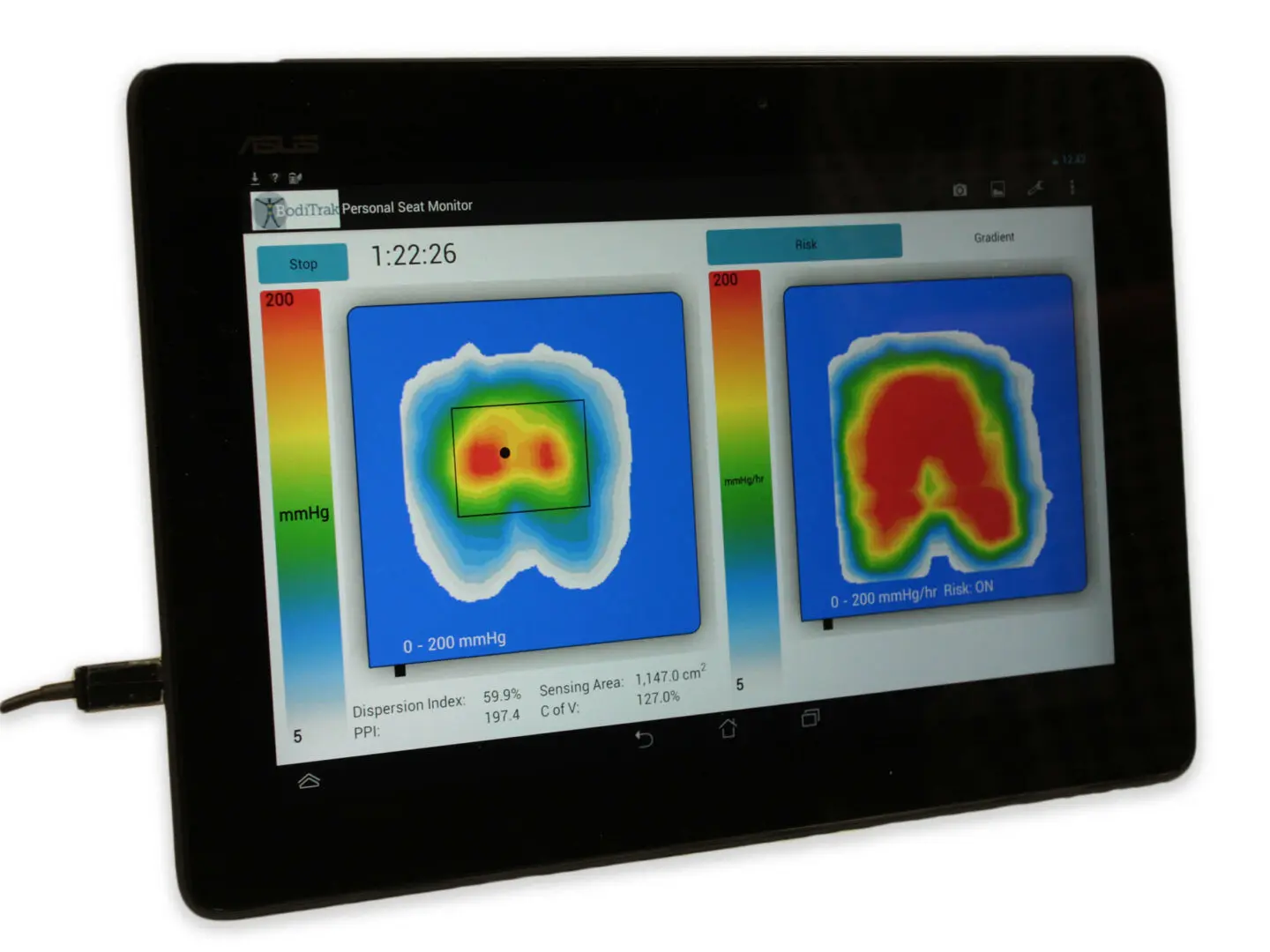 Tablet of Pressure Mapping Scan