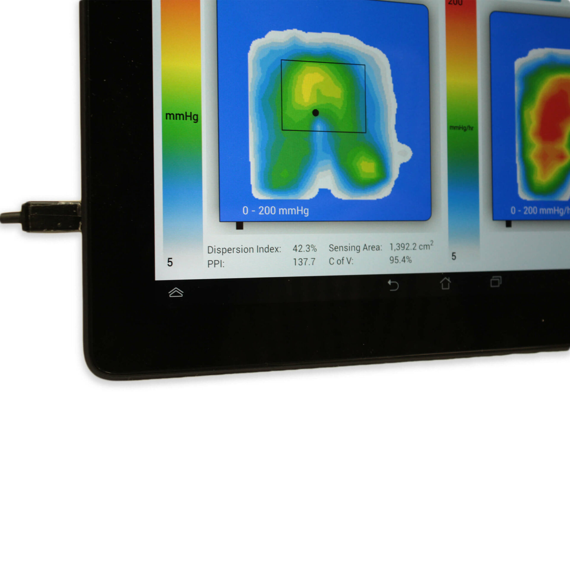 Zoom in of Pressure Mapping on Tablet