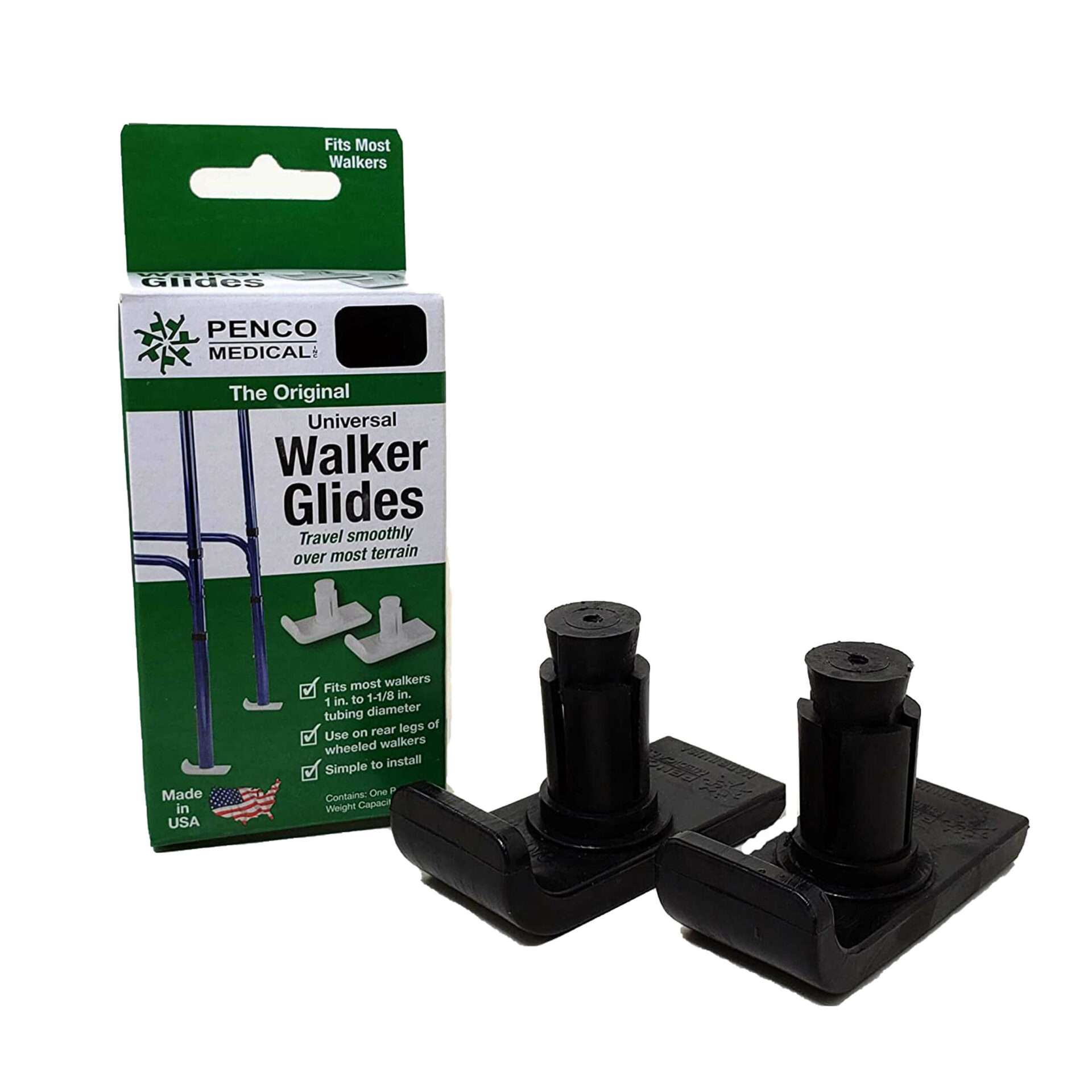 Glides for walking frame with packaging