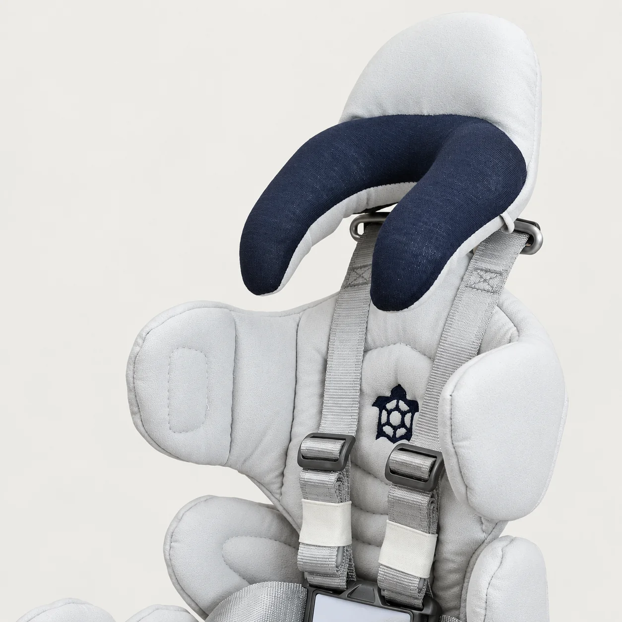 Close-up of the Tarta Kid Seating System's adjustable headrest and lateral trunk supports