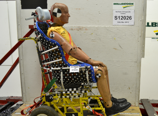 crash testing wheelchairs