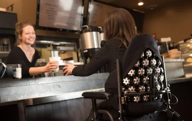 Symmetric Standout customer wheelchair seating