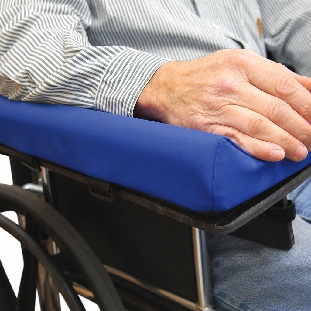 padded wheelchair arm
support